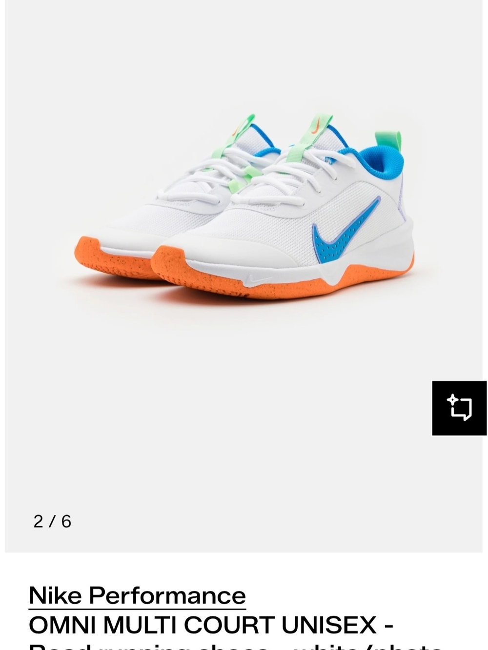 Nike Kids Multi-Court Sneakers - White/Blue/Orange/Green